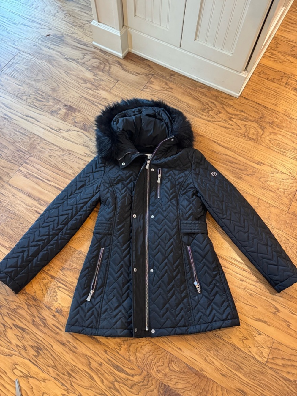 Calvin Klein Black Puffer Jacket with Plush Lining
